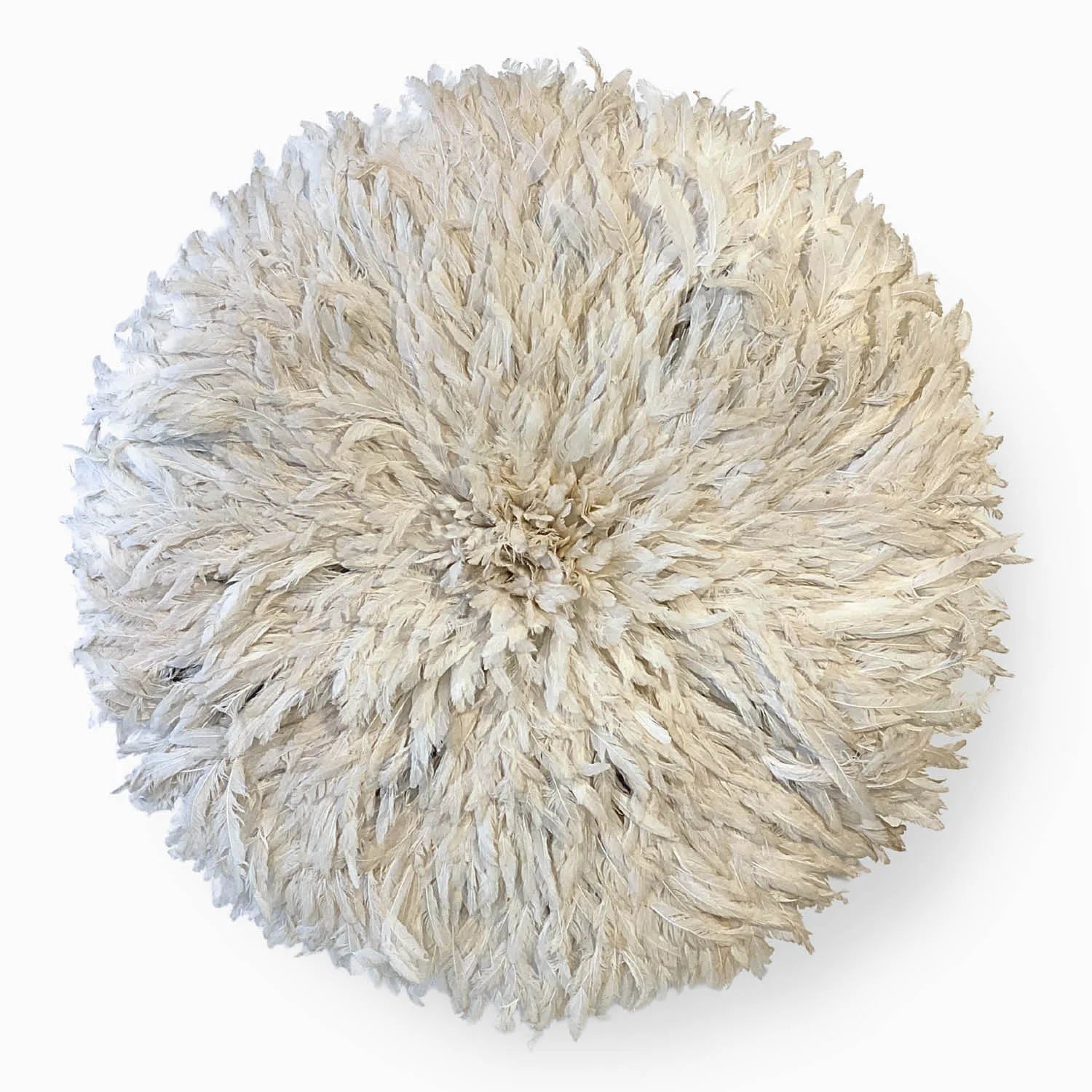 Juju hat naturel – décoration murale en plumes