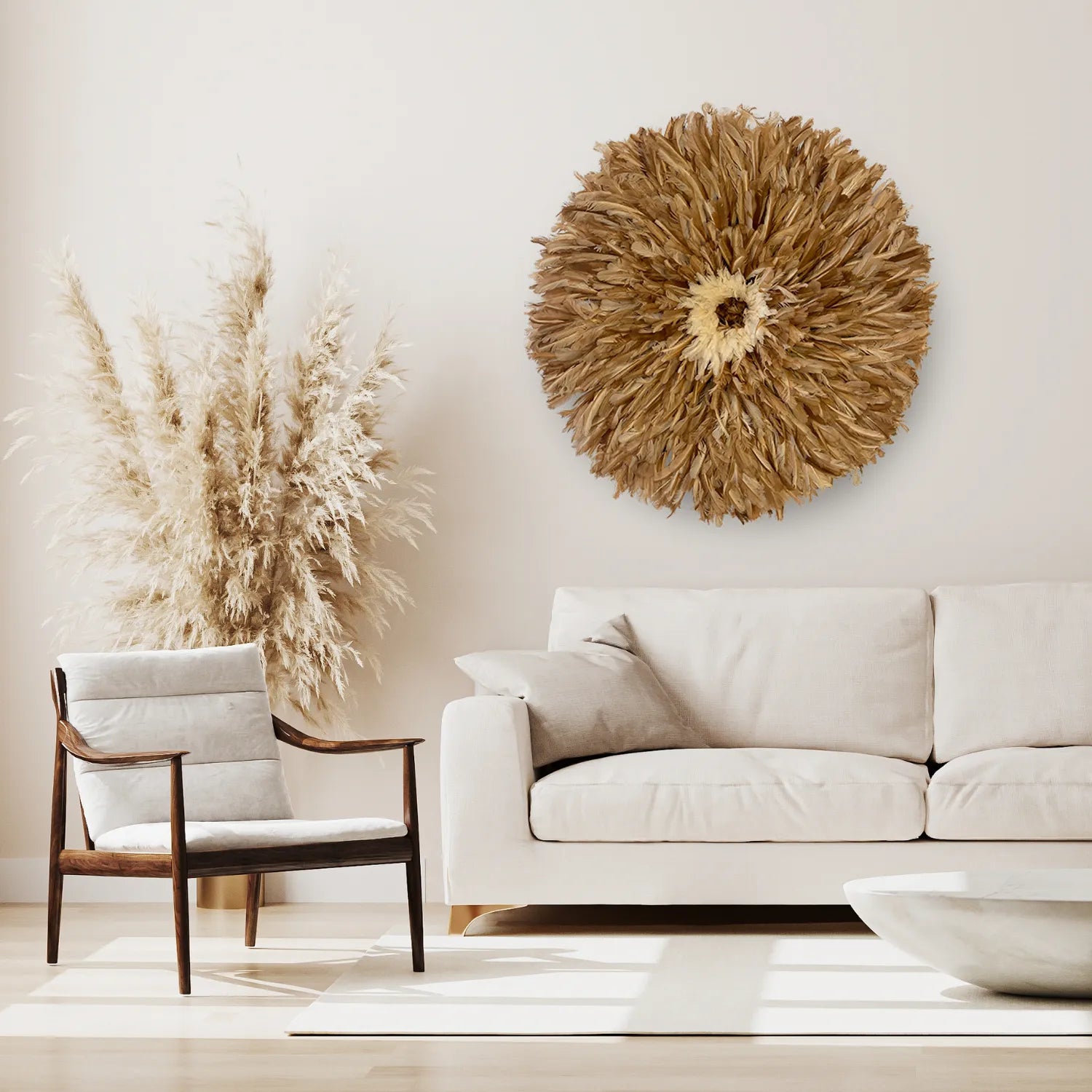Juju hat camel – décoration murale en plumes