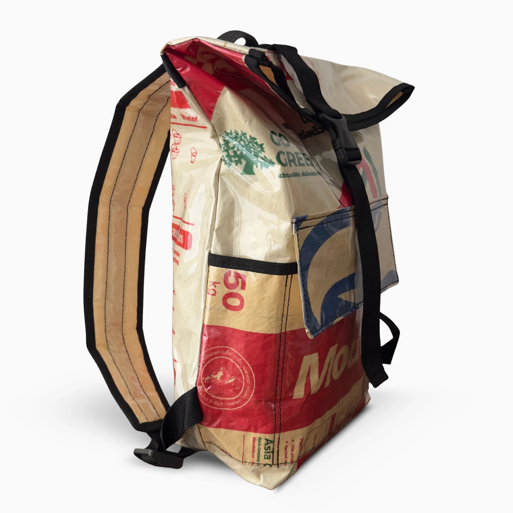 Sac à dos en sac de ciment upcyclé – Pegasus