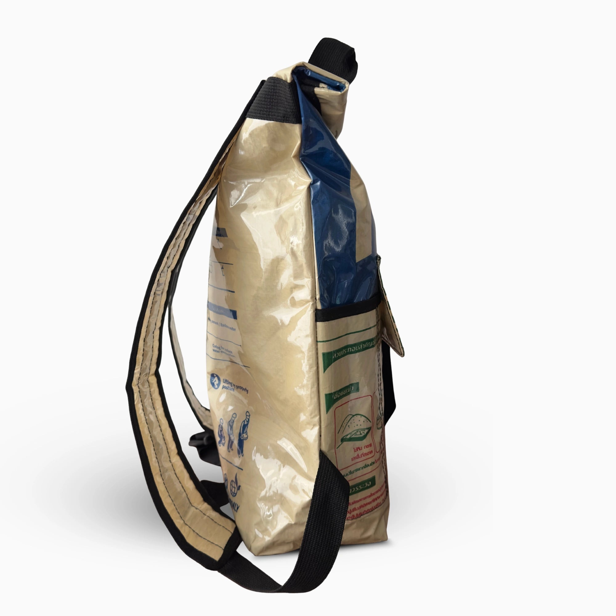 Sac à dos en sac de ciment upcyclé – Thai