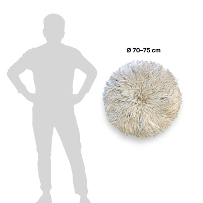 Juju hat naturel – décoration murale en plumes