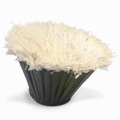 Juju hat naturel – décoration murale en plumes