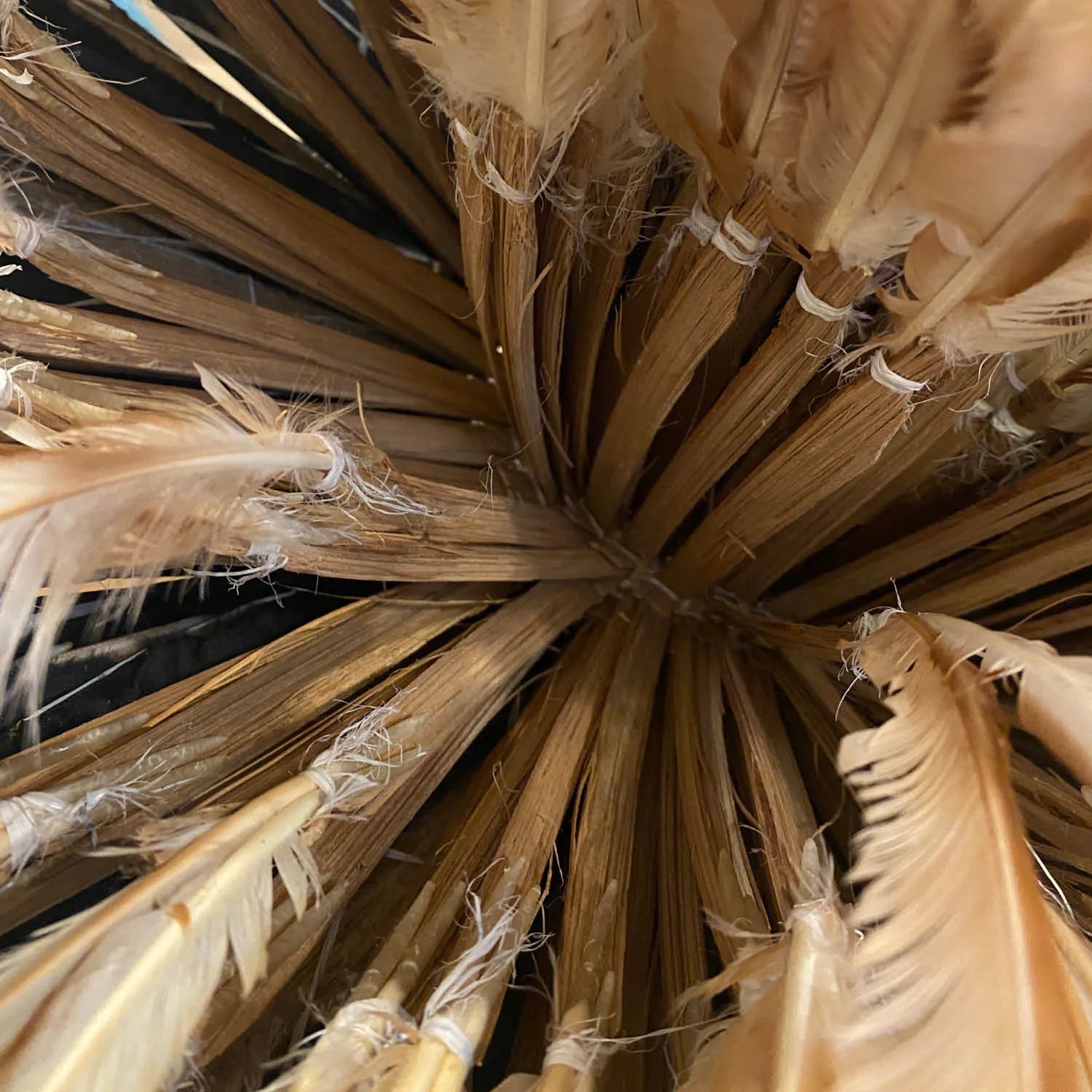 Juju hat camel – décoration murale en plumes