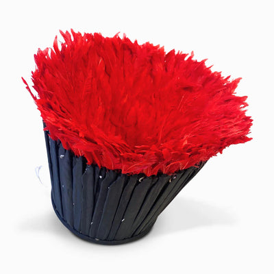 Juju hat rouge – décoration murale en plumes
