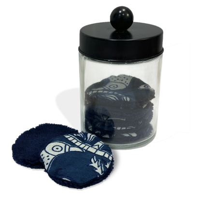 Discos desmaquillantes de tela reutilizables – Indigo Birds