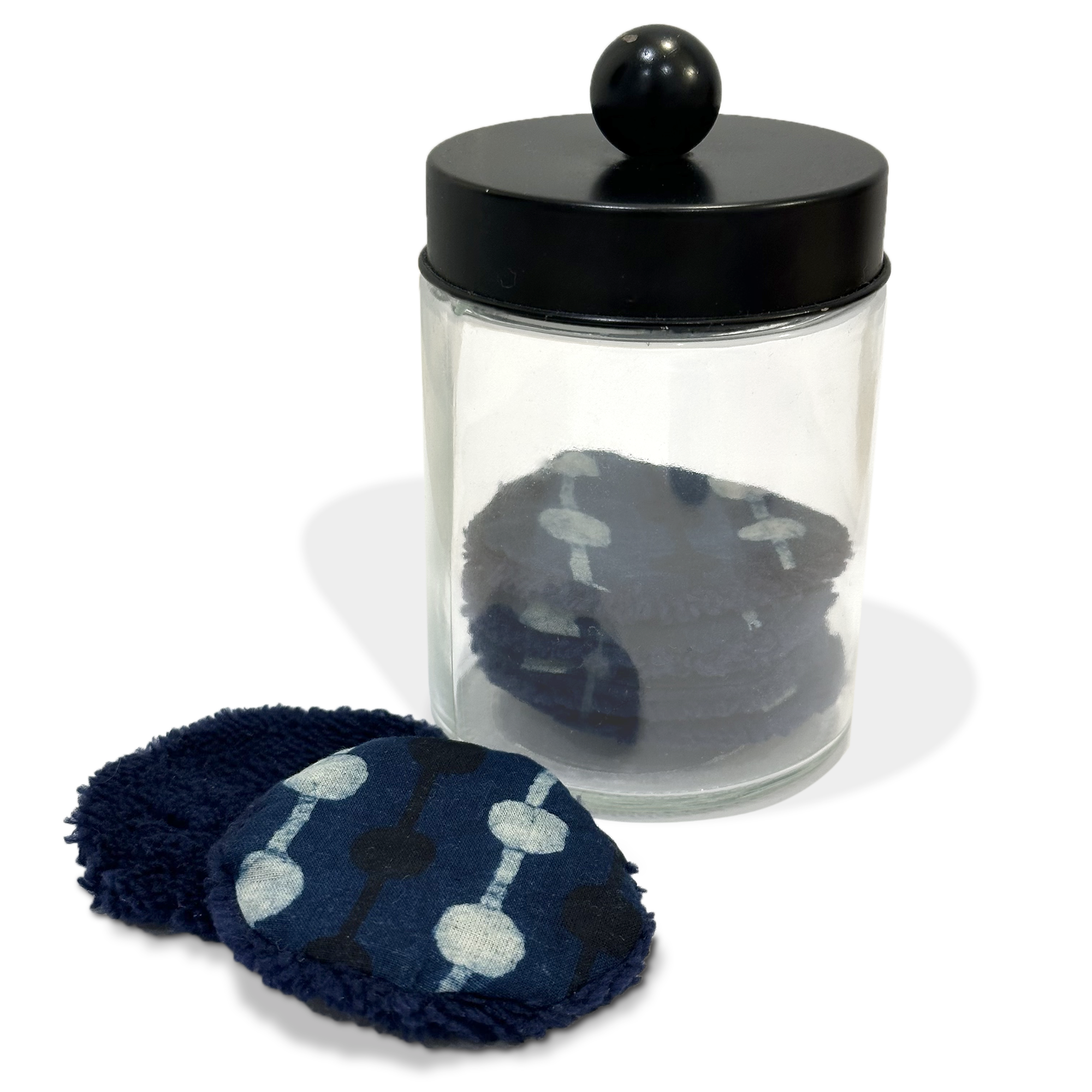 Disques démaquillants réutilisables en tissus – Batik Dot