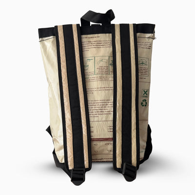 Upcycled cement bag backpack – Earth