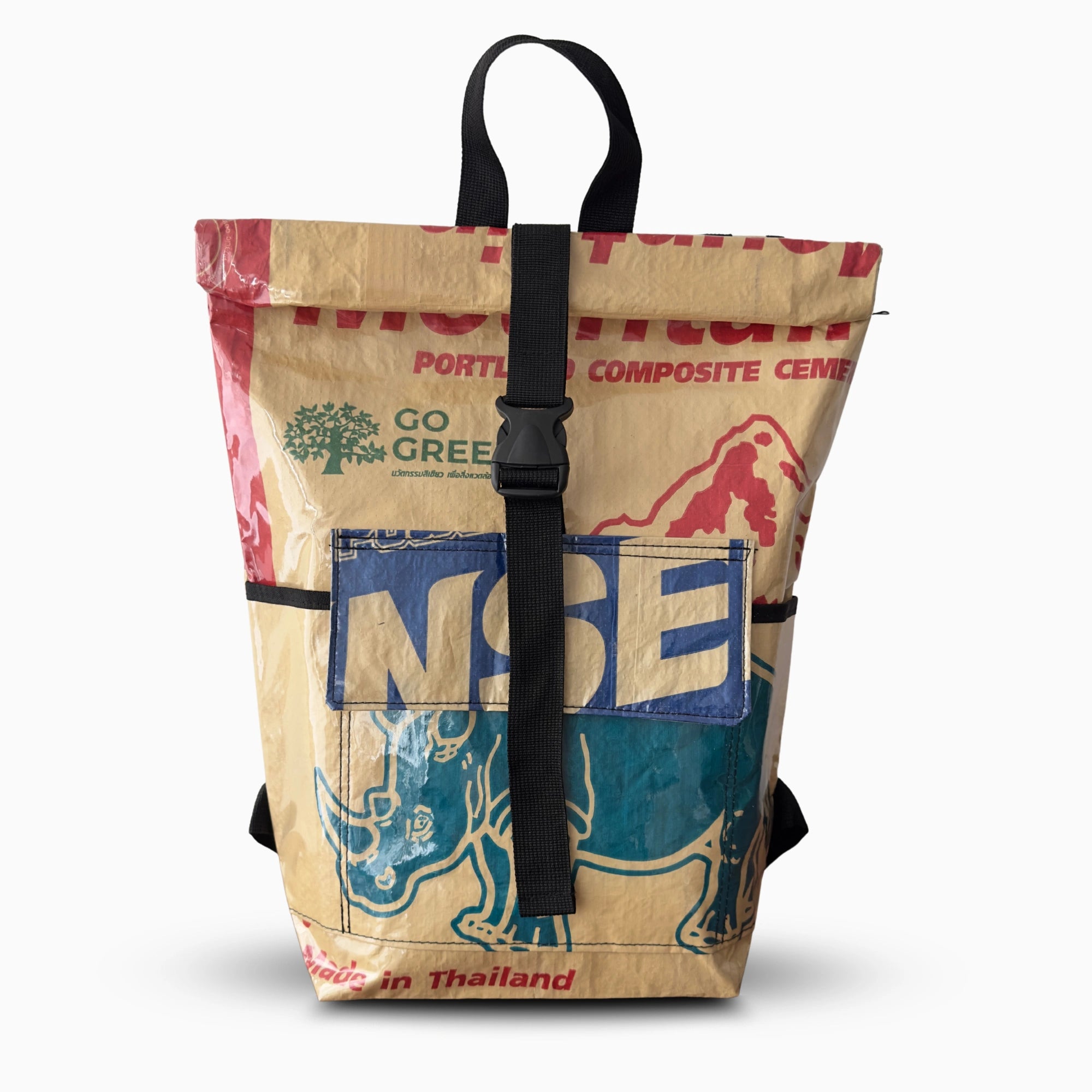 Sac à dos en sac de ciment upcyclé – NSE