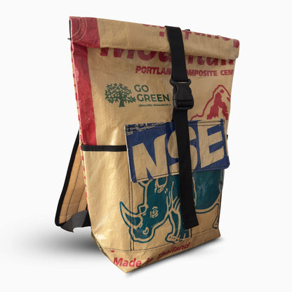 Sac à dos en sac de ciment upcyclé – NSE