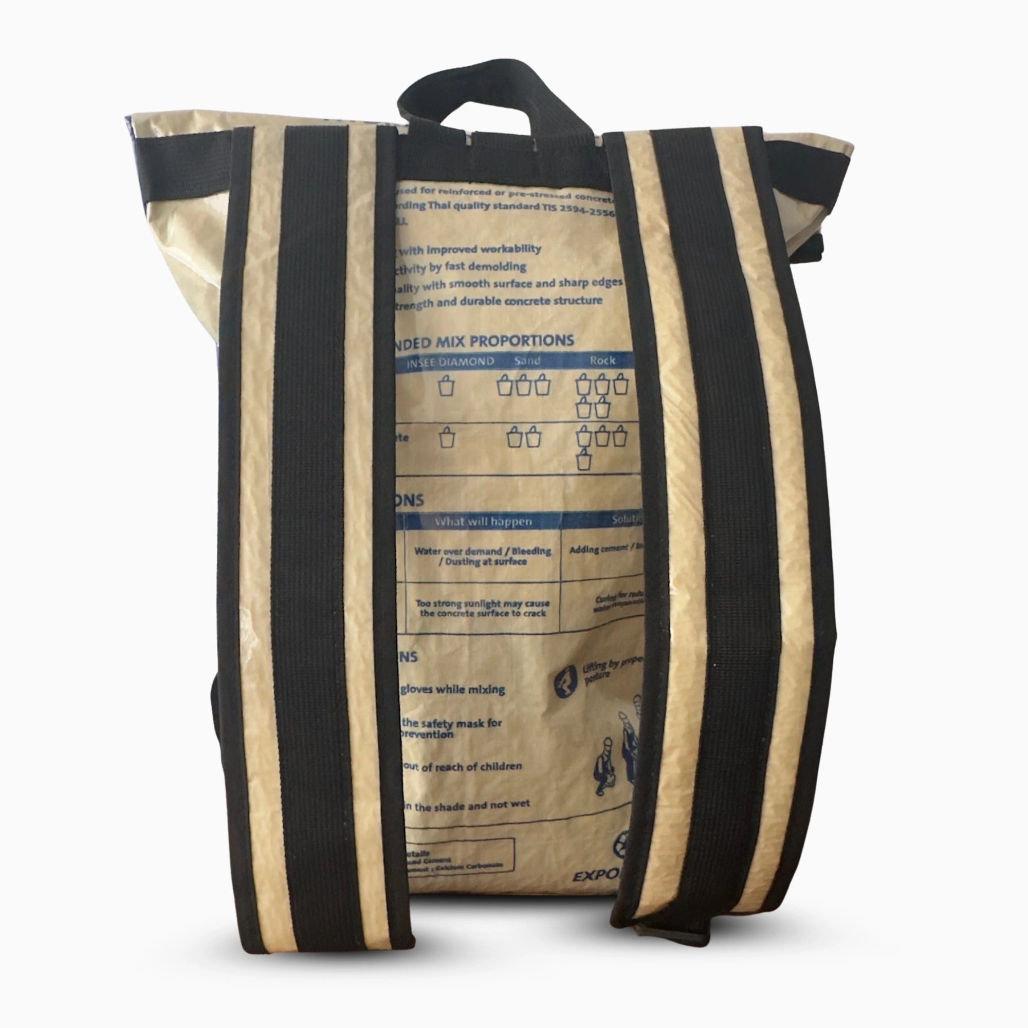 Sac à dos en sac de ciment upcyclé – Thai