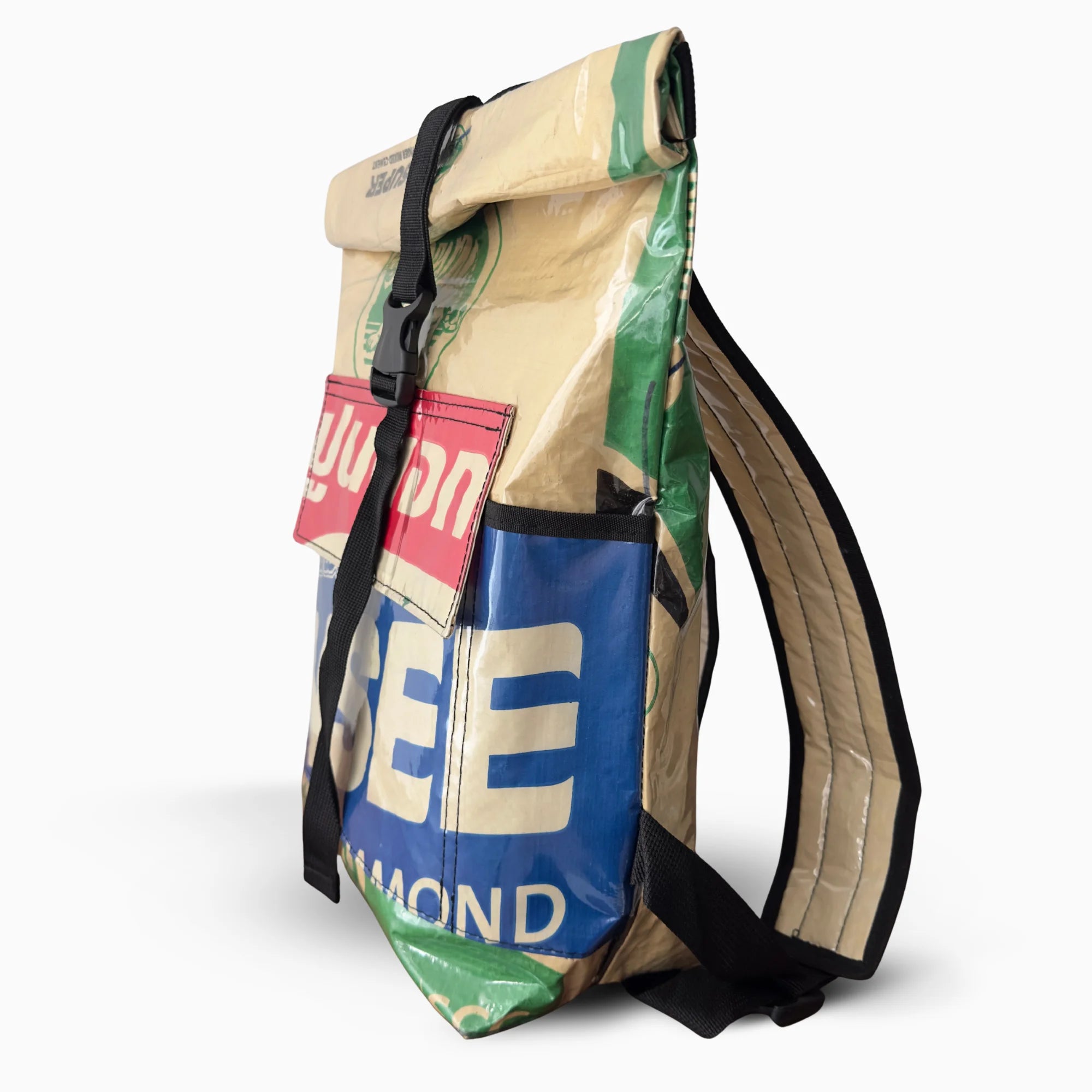 Sac à dos en sac de ciment upcyclé – Tiger