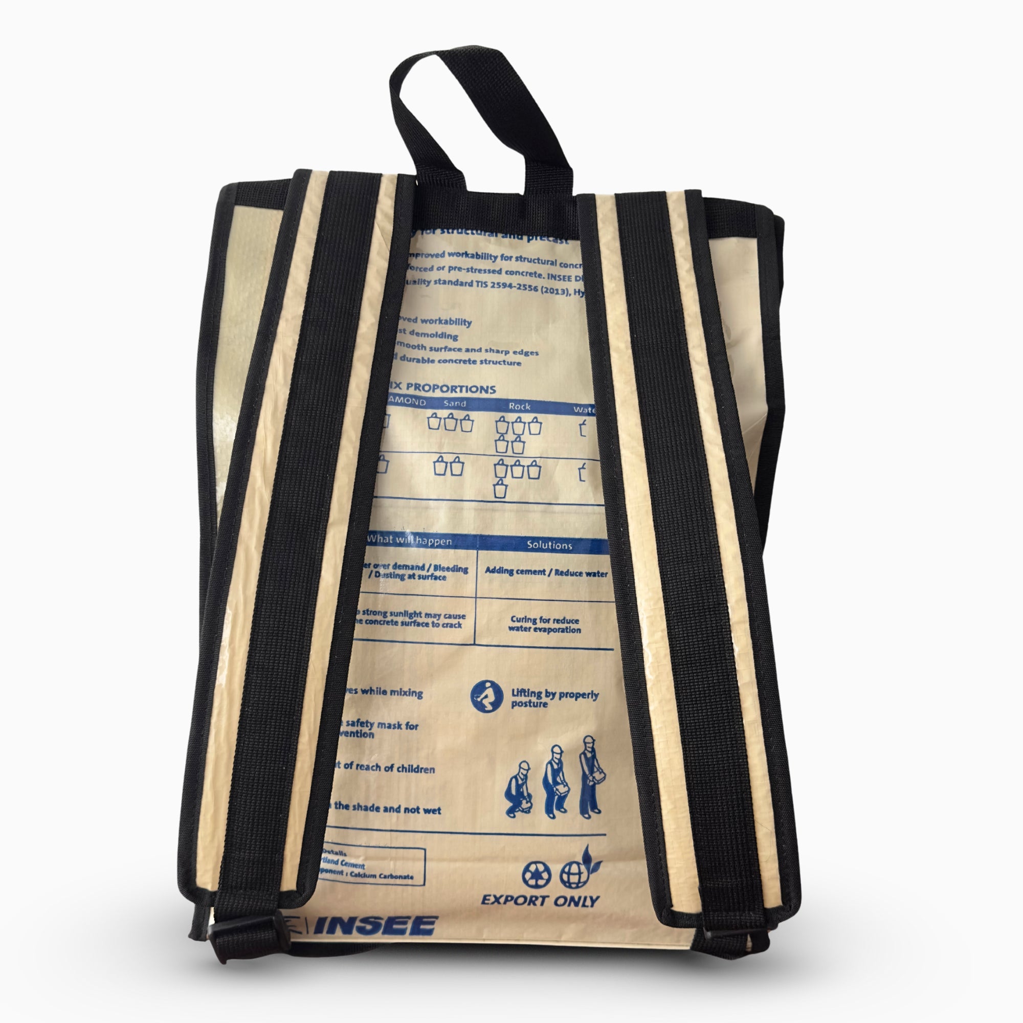 Sac à dos en sac de ciment upcyclé – Eagle