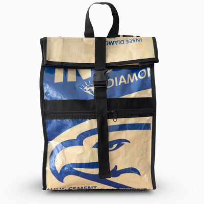 Upcycled cement bag backpack – Eagle