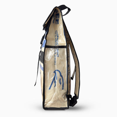Upcycled cement bag backpack – Eagle