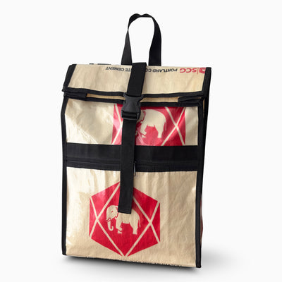 Sac à dos en sac de ciment upcyclé – Elephant