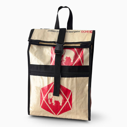 Sac à dos en sac de ciment upcyclé – Elephant