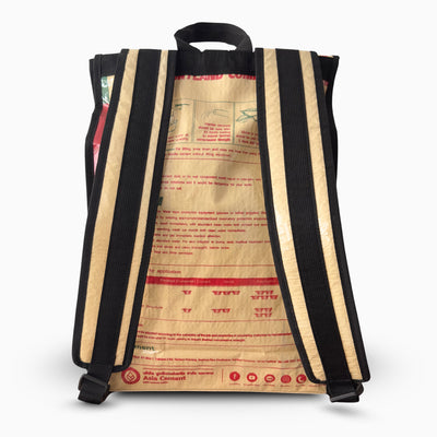 Upcycled cement bag backpack – Mountain