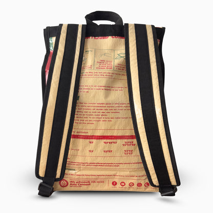 Sac à dos en sac de ciment upcyclé – Mountain