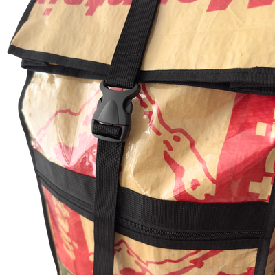 Upcycled cement bag backpack – Mountain