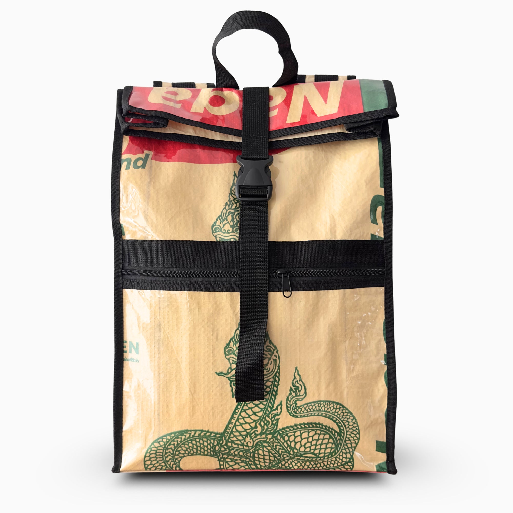 Sac à dos en sac de ciment upcyclé – Naga