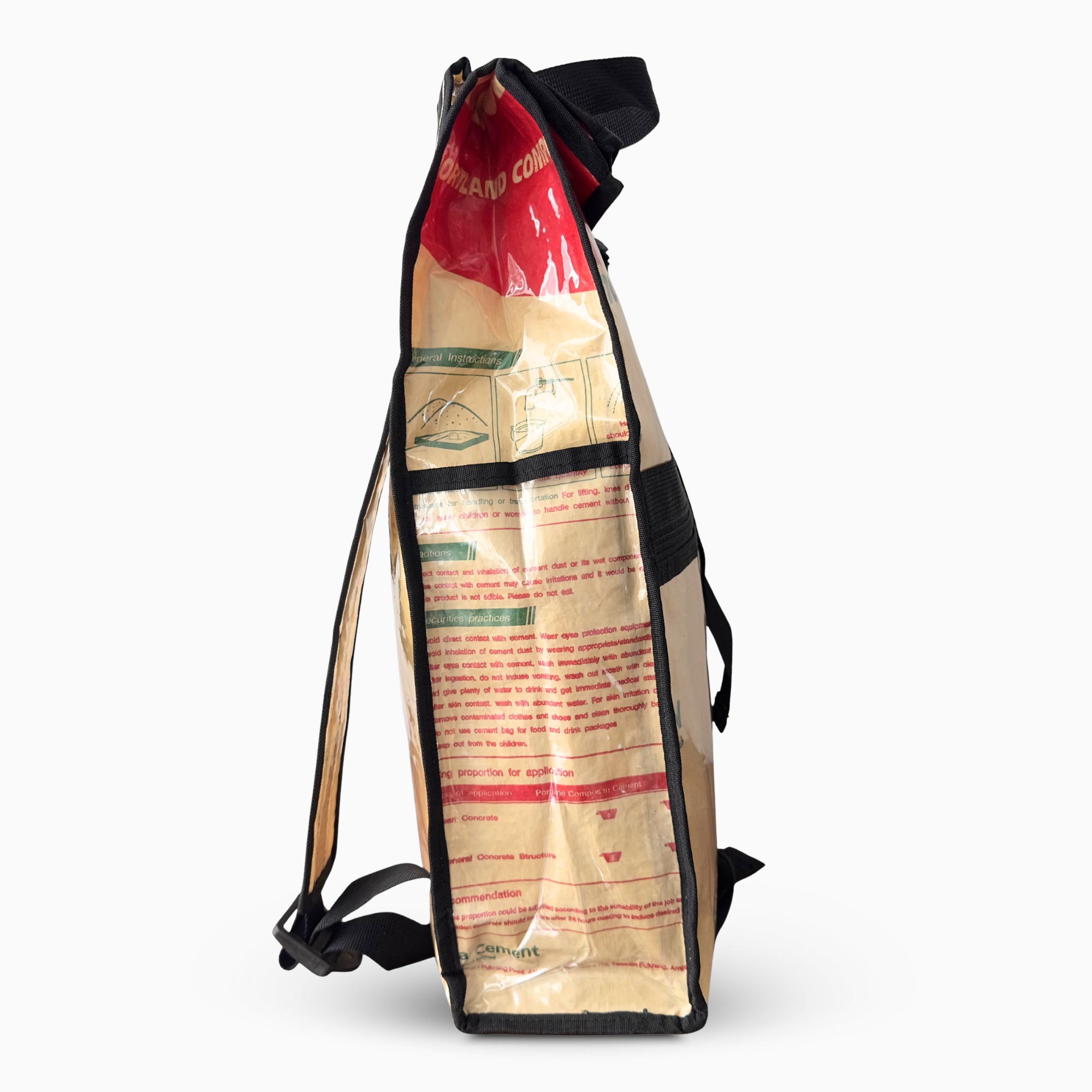 Sac à dos en sac de ciment upcyclé – Naga