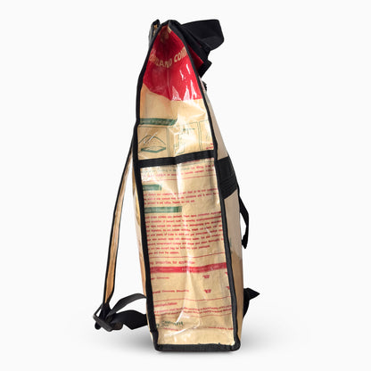 Sac à dos en sac de ciment upcyclé – Naga