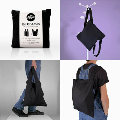 Tote bag transformable en sac à dos – En chemin